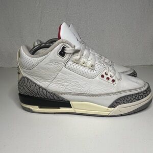 Nike Air Jordan 3 Retro GS White Cement Reimagined Size 7Y